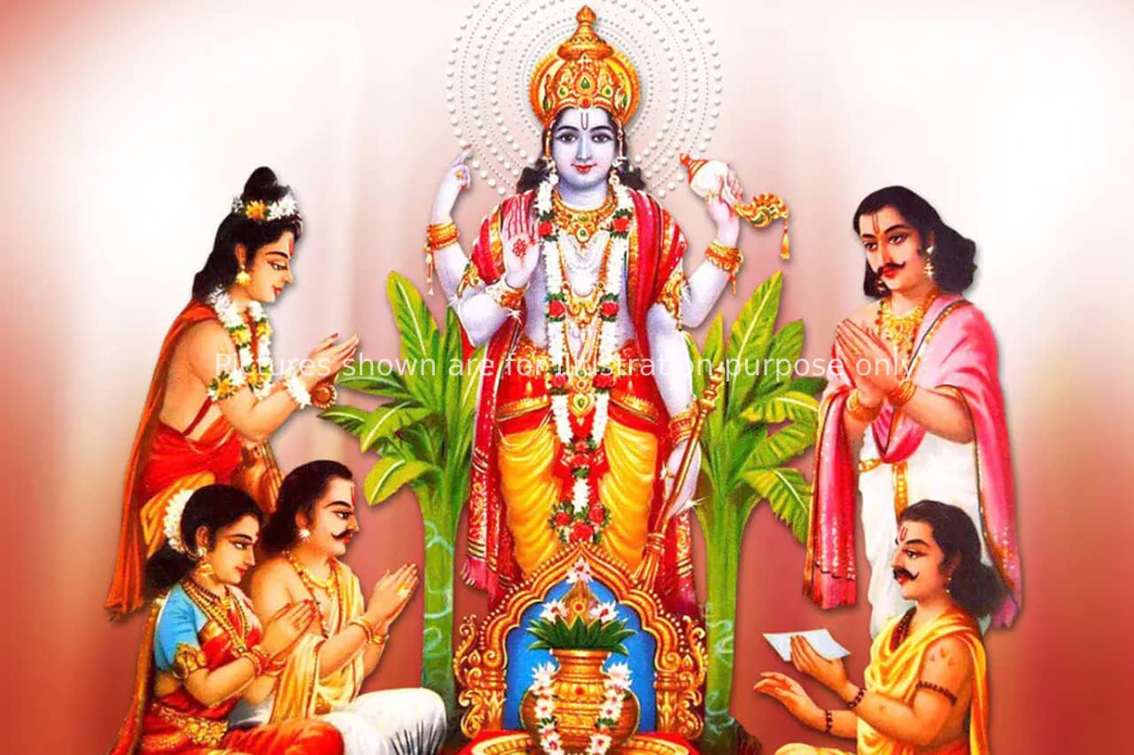 satyanarayan puja clipart of children